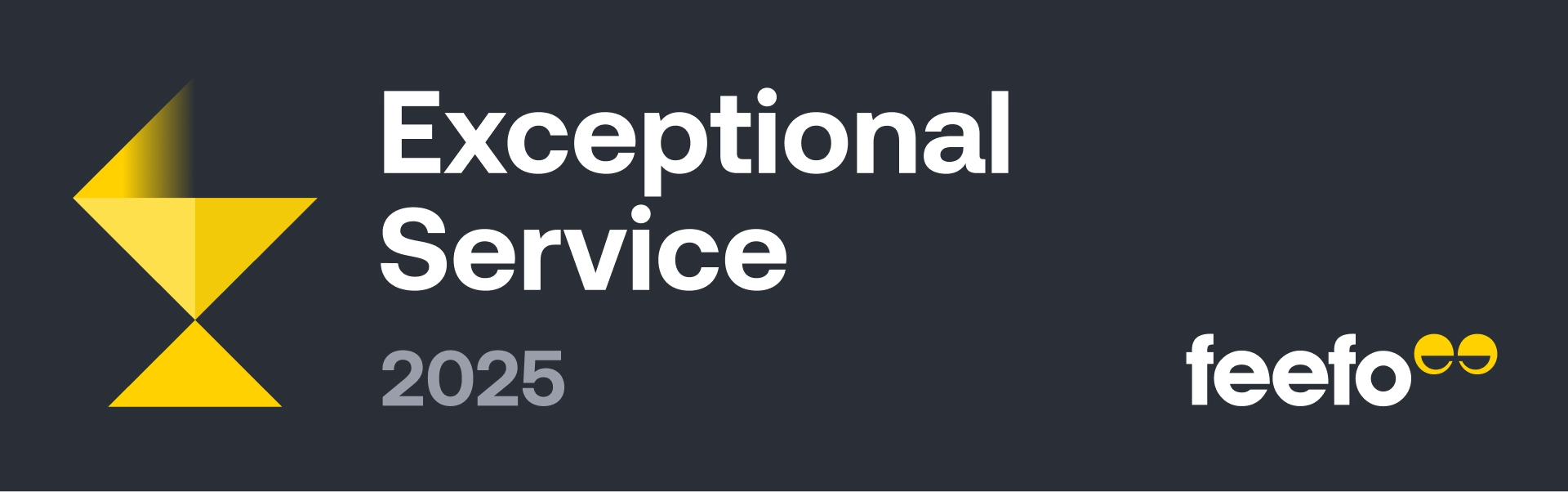 Feefo Exceptional Service Award 2025 Badge