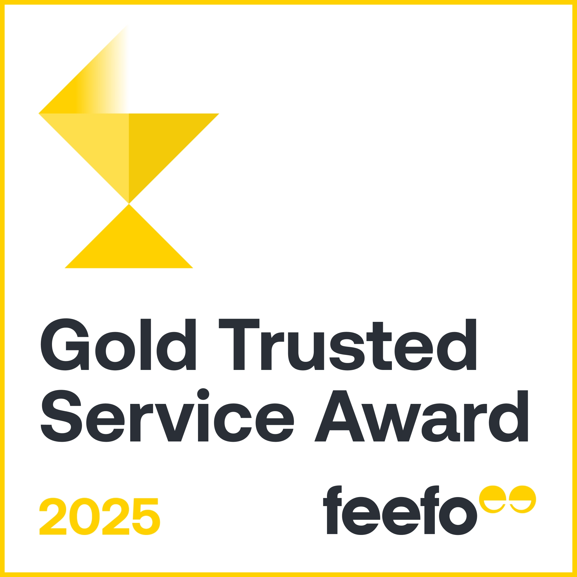 Feefo Trusted Service Award 2025 Badge